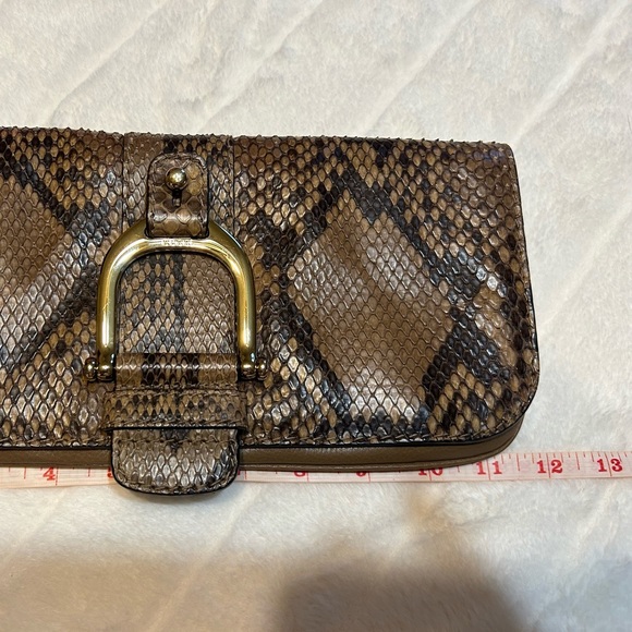 Authentic Python 🐍 and leather Gucci brown clutch - Picture 3 of 9
